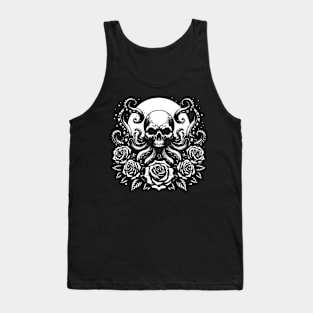 kraken skull moon design Tank Top